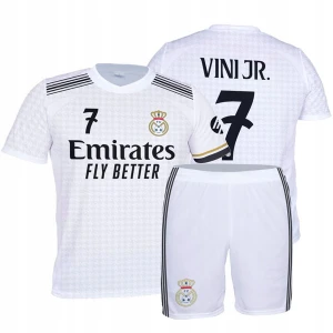 VINI JR. Real Madryt STRÓJ PIŁKARSKI Komplet KIBICA KOSZULKA + SPODENKI 