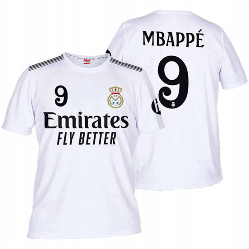 KOSZULKA MBAPPE DLA DZIECKA Real PIŁKARSKA KIBICA T-SHIRT Sportowa 110