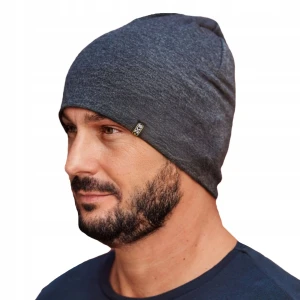 Uniwersalna czapka bawełniana unisex grafitowa na jesień przejściowa SVR+