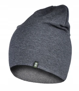 Czapka dziecięca bawełniana lekka na wiosnę jesień długa grafit SVR