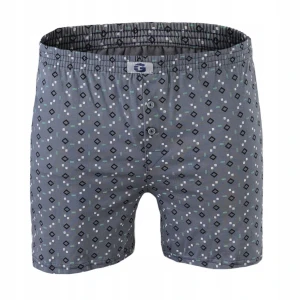 Męskie bokserki majtki bawełniane MIX WZORKI stalowe PL Gucio