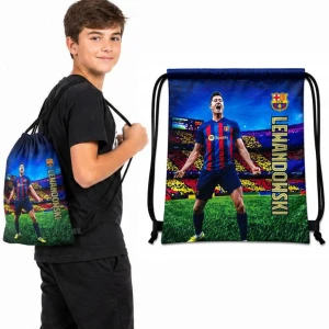Worek LEWANDOWSKI Plecak BARCA Chłopięcy na sznurkach dla dzieci 44×34 cm