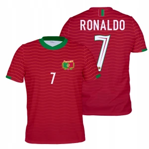 RONALDO Koszulka Piłkarska Portugalia T-shirt Kibica Dziecięcy Sportowy
