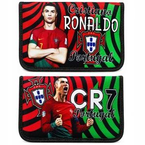 Piórnik szkolny Ronaldo Portugalia Kibica DWUSTRONNY NADRUK bez wyposażenia