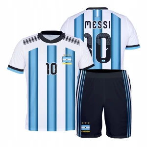 MESSI Strój Argentyna 26 Piłkarski Komplet KIBICA Koszulka Spodenki