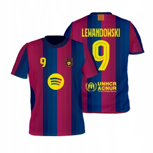 LEWANDOWSKI Koszulka Piłkarska Barcelona T-shirt Dziecięcy Sportowy