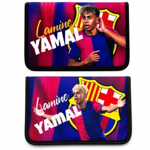 Piórnik szkolny LAMINE YAMAL Barca Kibica DWUSTRONNY NADRUK bez wyposażenia