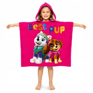 Poncho Ręcznik Psi Patrol Dziecięcy z Kapturem Plażowy Poliester 50x100