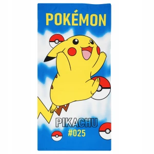 Ręcznik Plażowy Pikachu Pokemon Duży Kąpielowy Dziecięcy Poliestrowy 70x140
