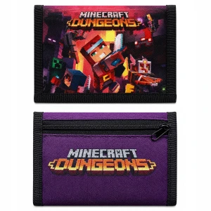 Portfel Dziecięcy Minecraft na rzep rozkładany z materiału pojemny