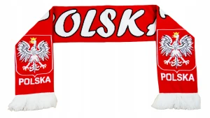 SZALIK POLSKA Kibica 140x20 cm Reprezentacja Polski Tkany BIAŁO CZERWONY