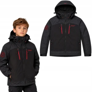 Kurtka chłopięca 164 Softshell Jesienna Przejściowa sportowa CZARNA